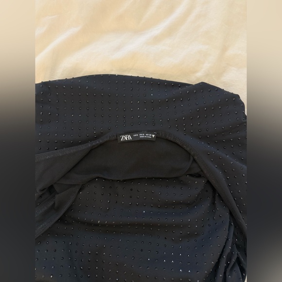 Zara Black Rhinestone Mini Dress - Picture 3 of 3